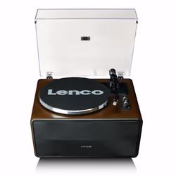 Lenco LS-470WA, Tourne-disque entraîné par courroie, Noir, Aluminium, 33,45 tr/min, Rotatif, MP3