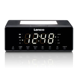 Radio-réveil - LENCO - CR-540BK - Veilleuse réglable - Charge USB - Son stéréo