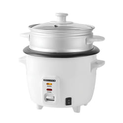 Cuiseur de Riz 0.6 L 300W Revêtement Antiadhésif avec Panier Vapeur MELISSA Blanc