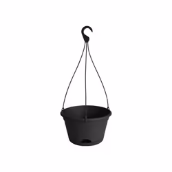 elho green basics hanging basket 28cm, Panier suspendu pour plantes, Support, Polypropylène (PP), Noir, Rond, Extérieure