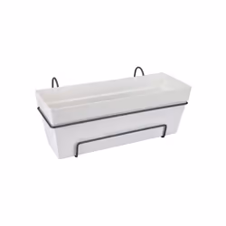 elho loft urban trough allin1 50, Kit de plantation en pot, Support, Polypropylène (PP), Blanc, Rectangle, Extérieure