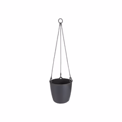 elho brussels hanging basket 18cm, Panier suspendu pour plantes, Support, Polypropylène (PP), Anthracite, Rond, Intérieure