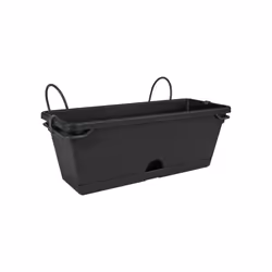 elho green basics balk mini allin1 30cm, Kit de plantation en pot, Support, Polypropylène (PP), Noir, Rectangle, Extérieure