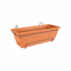 elho barcelona allin1 50cm, Kit de plantation en pot, Support, Polypropylène (PP), Terre cuite, Rectangle, Extérieure