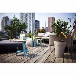 elho loft urban round high 35 Extérieure Kit de plantation en pot Autonome Polypropylène (PP) Gris - Vue supplémentaire 4