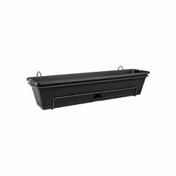 elho green basics trough allin1 70cm, Kit de plantation en pot, Support, Polypropylène (PP), Noir, Rectangle, Extérieure