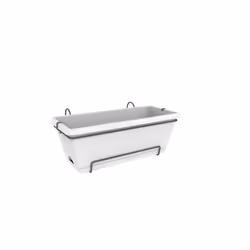 elho barcelona xl allin1 55cm, Kit de plantation en pot, Support, Polypropylène (PP), Blanc, Rectangle, Extérieure
