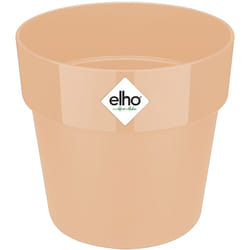 Elho - Bac à fleurs rond jardinière Menthe Mûre Violet Pêche en plastique pour extérieur jardin terrasse pot de fleurs couleurs Nude / 1.3 Litres