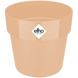 Elho - Bac à fleurs rond jardinière Menthe Mûre Violet Pêche en plastique pour extérieur jardin terrasse pot de fleurs couleurs Nude / 2.9 Litres
