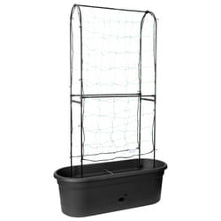 elho 8711904350307 pot à fleurs Extérieure Métal, Plastique Noir
