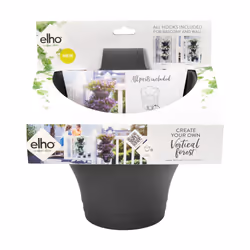 elho 8711904350475 jardinière Noir Métal, Plastique