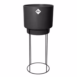 elho 8711904352196 jardinière Noir Métal, Plastique