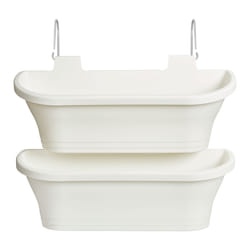 elho 8711904357184 jardinière Blanc Métal, Plastique