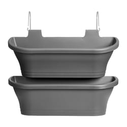 elho 8711904357214 jardinière Noir Métal, Plastique
