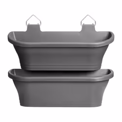 elho 8711904357214 jardinière Noir Métal, Plastique
