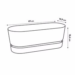elho 8711904357672 pot à fleurs Extérieure Plastique Blanc - Vue supplémentaire 10