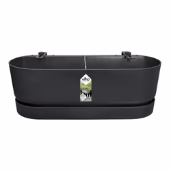 elho 8711904496395 pot à fleurs Plastique Noir