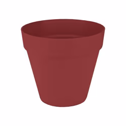 ELHO Pot de fleur Loft Urban Rond avec roues - Rouge - Ø 48.5 x H 45 cm - Extérieur - 100% recyclé