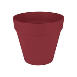ELHO Pot de fleur Loft Urban Rond avec roues - Rouge - Ø 48.5 x H 45 cm - Extérieur - 100% recyclé
