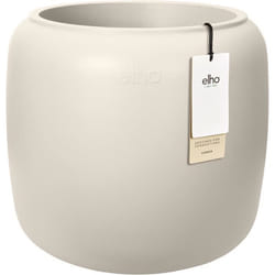Elho Amber Beads Small 40 - Pot de Fleur - Interieur Extérieur - Plastique 100 Recyclé - BlancBlanc Lin