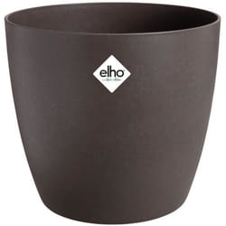 ELHO Lot de 3 pots de fleur rond The Coffee Collection - Ø14xH126cm Ø16xH147cm Ø18xH168 cm - 7 L - Marron