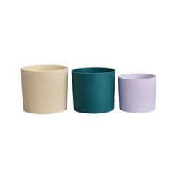 Pot de fleur Elho Lex Pott - Set 14 - Blanc Vert Violet - l 14 x b 13.8 x h 12 cm - Intérieur - 100% recyclé