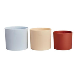 ELHO Pots de fleur Lex Pott - Set 14 cm - Bleu Rose Orange - L 14 x W 13.8 x H 12 cm - Intérieur - 100% recyclé