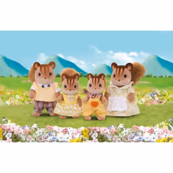Sylvanian Families La famille Écureuil Roux, 3 an(s), Couleurs assorties, Marron, Jaune, Polystyrène, Plastique, Acrylonitril ...