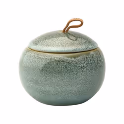 Aquanova Ugo, Panier de rangement, Vert, Ovale, Grès, Image, 115 mm