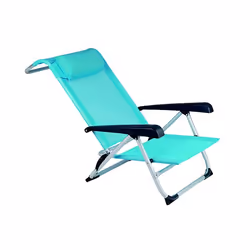 Bo-Camp 1204784 chaise de plage Bleu Textile Couché(e)/assis(e)