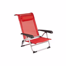 Bo-Camp 1204793, Rouge, Textile, Couché(e)/assis(e), Aluminium, Rouge, 100 kg