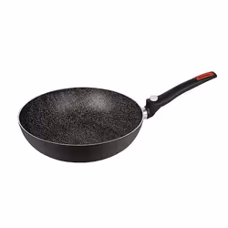 Bo-Camp 2304436, Rond, Wok/Poêle à frire, Noir, AM Salus Stone, Aluminium, 2,5 mm