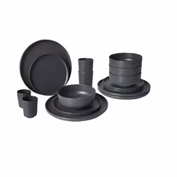 Bo-Camp Patom, Anthracite, Mélamine, 4 personne(s), 4 bols, 4 pièce(s)