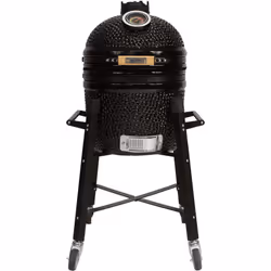 Le Patton Premium Kamado 15" Noir avec Support offre un parfait équilibre entre compacité et fonctionnalité, idéal pour les r ...