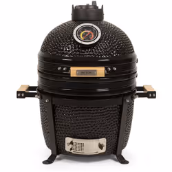 Le Patton Premium Kamado 15" Modèle de Table Noir offre un équilibre parfait entre compacité et polyvalence, idéal pour les r ...