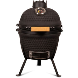 Kamado barbecue céramique Patton Classic 13'' - Modèle Mini - Noir mat