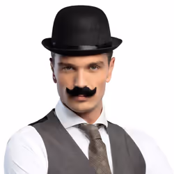 Boland 01803, Moustaches pour déguisement, Adulte, Mâle, Polyester, Noir, 25 g