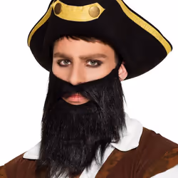 Boland 01840, Barbe pour déguisement, Adulte, Mâle, Polyester, Noir, 35 g