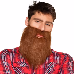 Boland 01841, Barbe pour déguisement, Adulte, Mâle, Hipster, Polyester, Marron