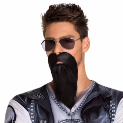 Boland 01843, Barbe pour déguisement, Adulte, Mâle, Polyester, Noir, 30 g