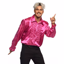 Chemise disco rose homme - L (52/54)