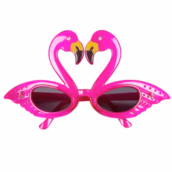 Boland 02579, Lunettes de déguisement, Adulte, unisexe, Flamingo, Acrylique, Polycarbonate (PC), Polystyrène, Rose
