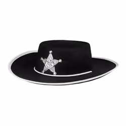 Boland 04030, Chapeau de déguisement, Enfant, Sheriff, Noir, 250 mm, 310 mm