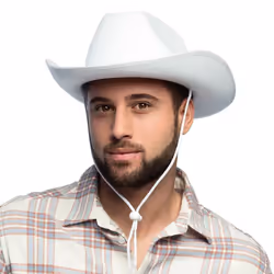 Boland 04072, Chapeau de déguisement, Adulte, Unisexe, Polyester, Polypropylène (PP), Blanc, 590 mm