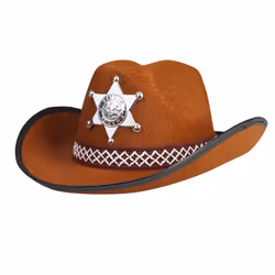 Boland 8712026041074, Chapeau de déguisement, Enfant, unisexe, Polyester, Polystyrène, Marron, 240 mm