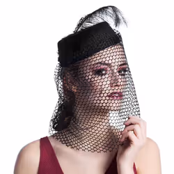 Boland 04129, Chapeau de déguisement, Adulte, Femelle, Feather, Polyester, Noir, 570 mm