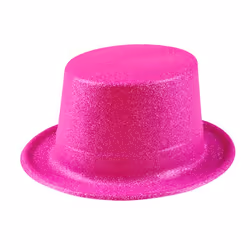 Boland 04258, Chapeau de déguisement, unisexe, Glitter, Polyéthylène téréphthalate (PET), Polyvinyl chloride (PVC), Rose, 250 ...