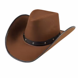 Boland 8712026043832, Chapeau de déguisement, Adulte, unisexe, Fer, Polyester, Polypropylène (PP), Marron, 300 mm