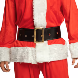 Boland 13236, Ceinture de déguisement, Adulte, unisexe, Santa Claus, Fer, Polyuréthane, Noir, Or