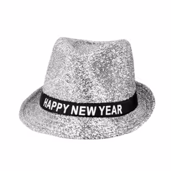 Boland 8712026134509, Chapeau de déguisement, Adulte, unisexe, Polyester, Argent, 230 mm